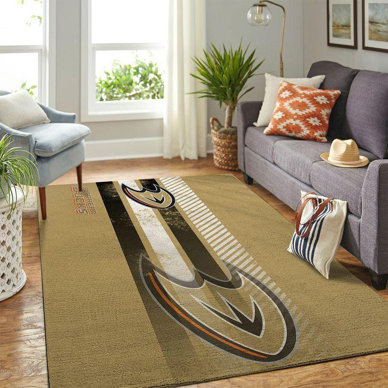 Anaheim Ducks Area Rug NHL Area Rug Living Room Area Rug Indoor Rug Rectangle Carpet