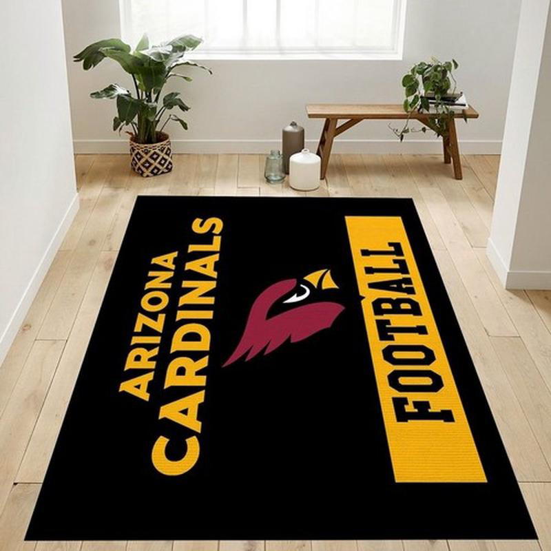 Arizona Cardinals Area Rug NFL Area Rug Dining Room Rugs Indoor Rugs Rectangle Carpet