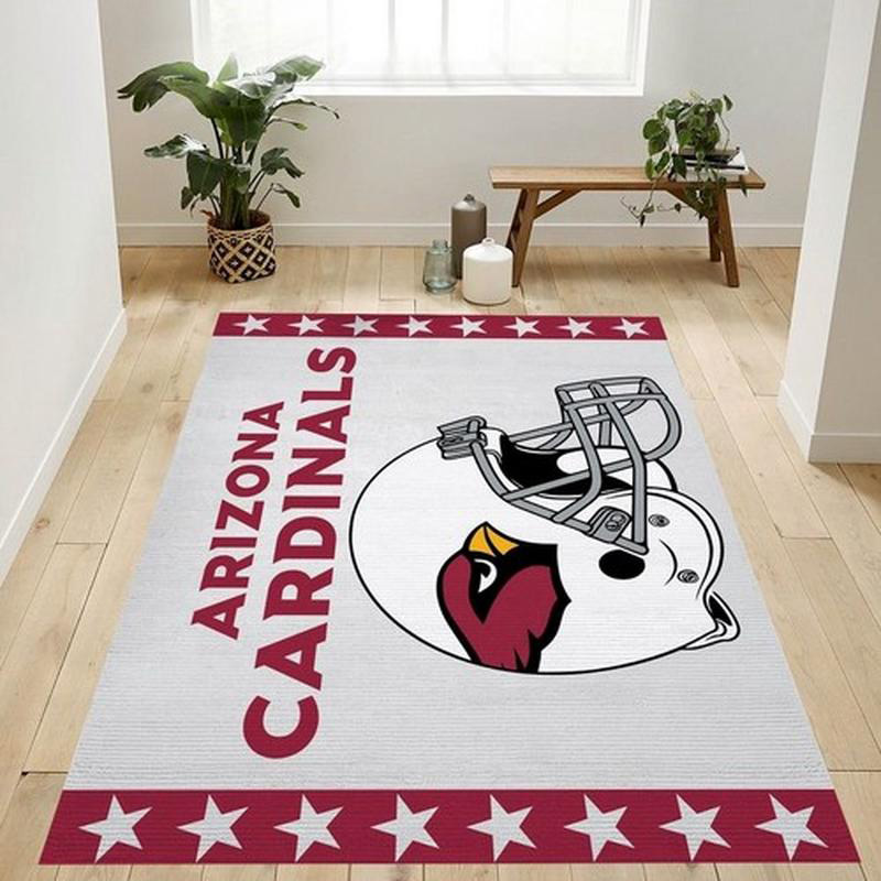 Arizona Cardinals Rug NFL Area Rug Bedroom Rug Indoor Indoor Rug Rectangle Carpet