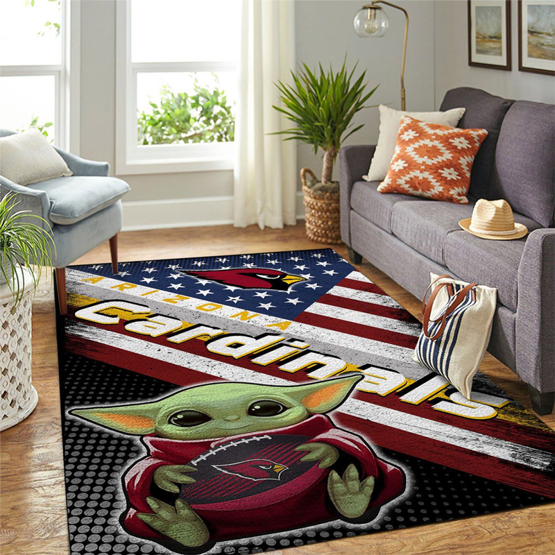 Arizona Cardinals Rug NFL Area Rug Bathroom Rug Indoor Rugs Rectangle Carpet