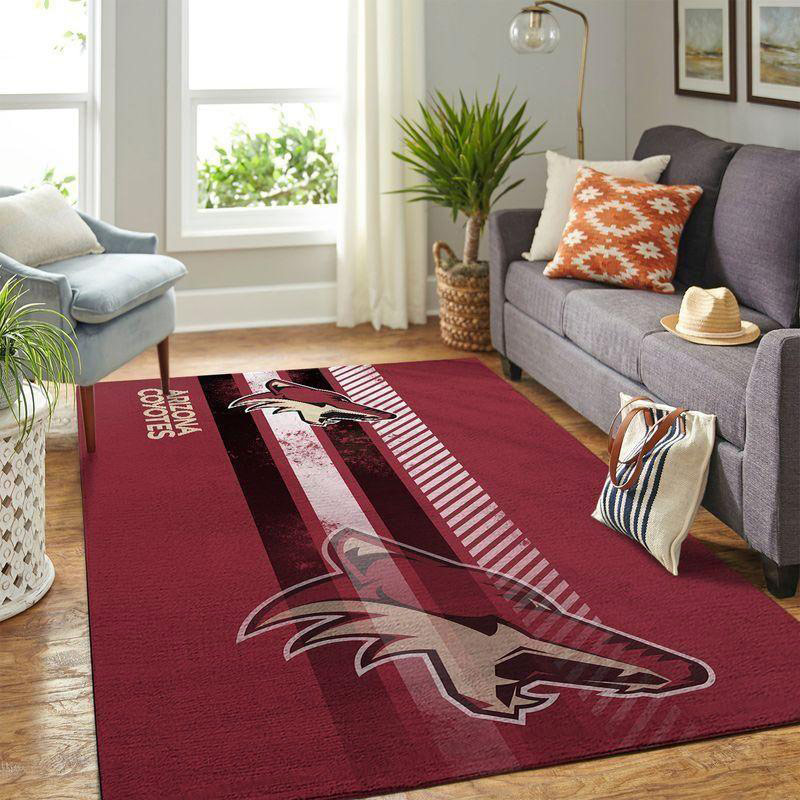 Arizona Coyotes Area Rug NHL Area Rug Living Room Area Rug Indoor Rug Rectangle Carpet