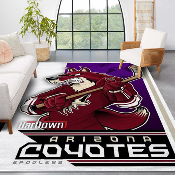 Arizona Coyotes Rug NHL Area Rug Dining Room Rugs Indoor Indoor Rug Rectangle Carpet