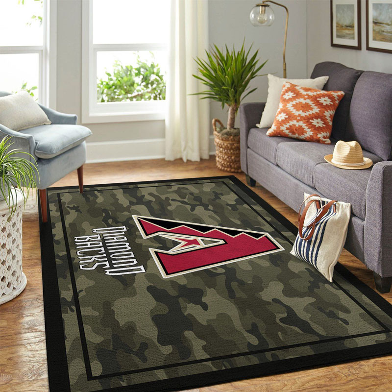 Arizona Diamondbacks Rug MLB Area Rug Bedroom Area Rug Indoor Rugs Rectangle Carpet