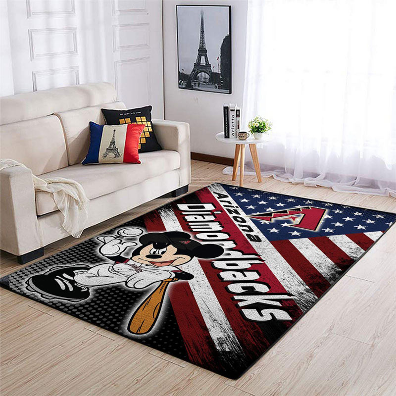 Arizona Diamondbacks Rug MLB Area Rug Kitchen Rug Indoor Rugs Rectangle Carpet