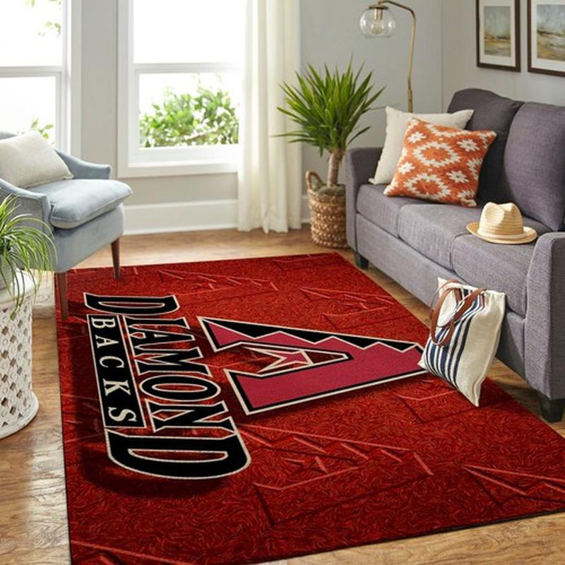 Arizona Diamondbacks Rug MLB Area Rug Bedroom Area Rug Indoor Rugs Rectangle Carpet