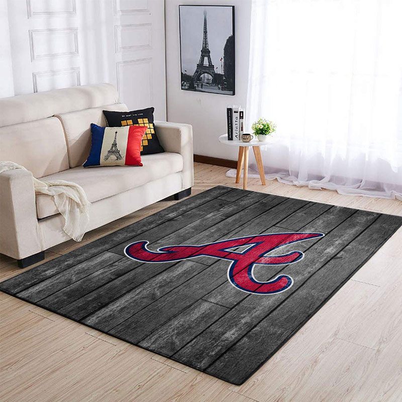 Atlanta Braves Rug MLB Area Rug Bathroom Rug Indoor Indoor Rug Rectangle Carpet