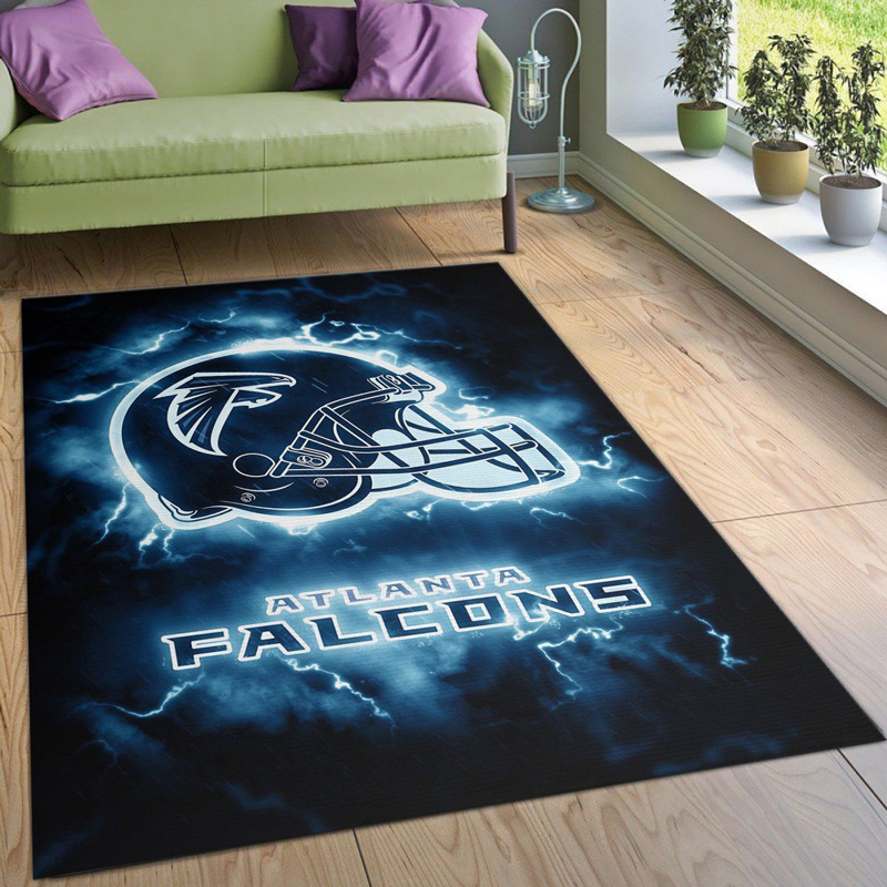 Atlanta Falcon Rug NFL Area Rug Bedroom Area Rug Indoor Indoor Rugs Rectangle Carpet