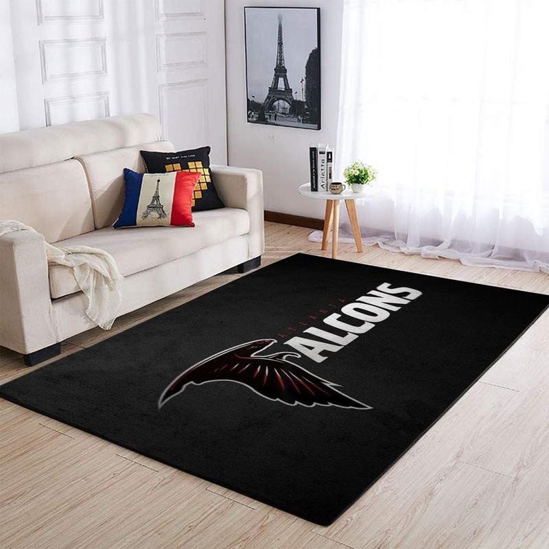 Atlanta Falcon Area Rug NFL Area Rug Living Room Rug Indoor Rugs Rectangle Carpet