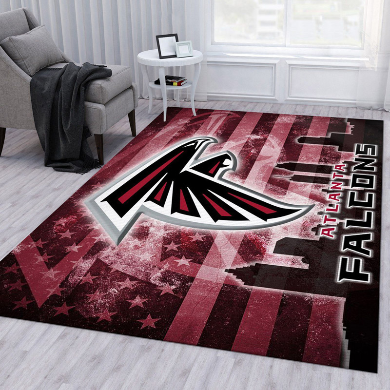Atlanta Falcon Area Rug NFL Area Rug Bedroom Rug Indoor Rug Rectangle Carpet