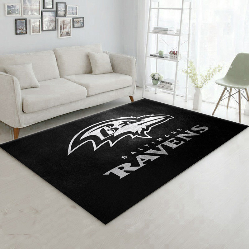 Baltimore Ravens Area Rug NFL Area Rug Dining Room Rug Indoor Indoor Rugs Rectangle Carpet