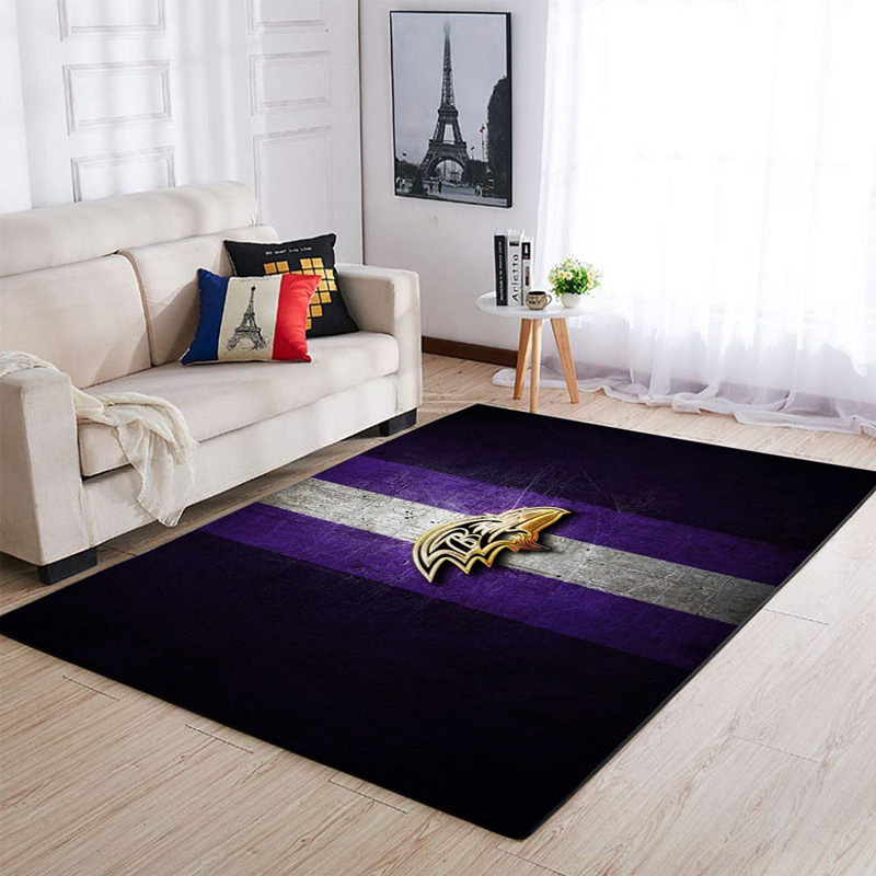 Baltimore Ravens Area Rug NFL Area Rug Living Room Area Rug Indoor Rug Rectangle Carpet