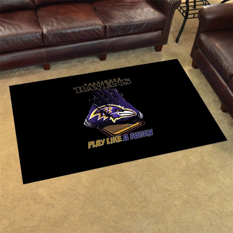 Baltimore Ravens Area Rug NFL Area Rug Bathroom Rug Indoor Indoor Rug Rectangle Carpet