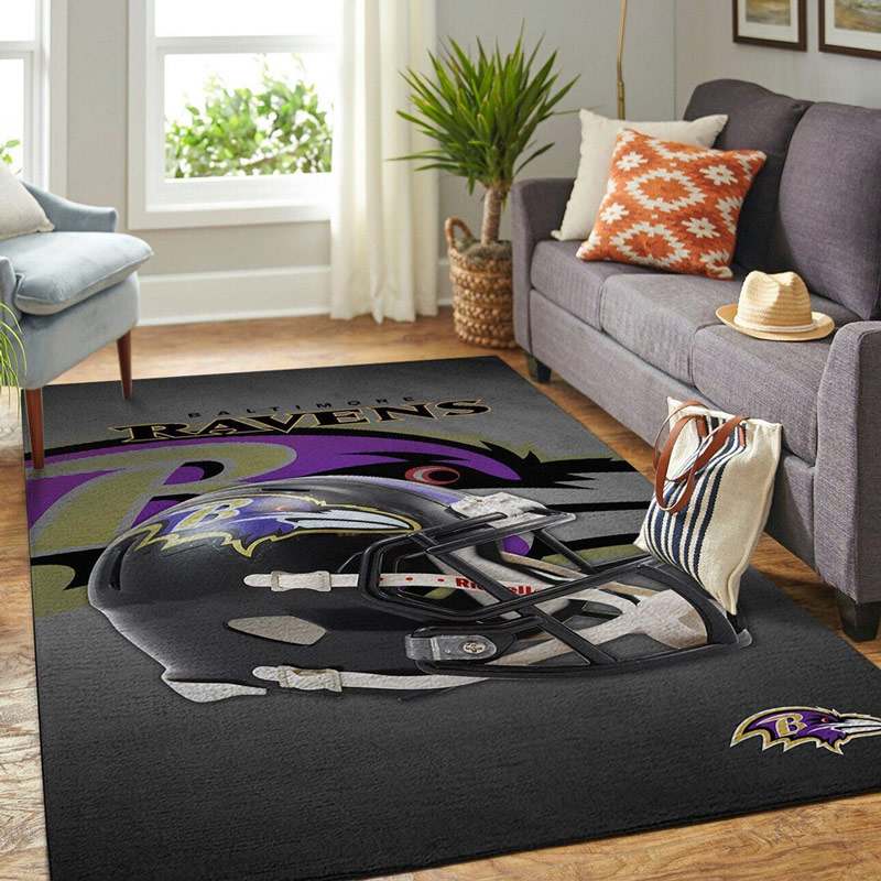 Baltimore Ravens Area Rug NFL Area Rug Living Room Area Rug Indoor Indoor Rug Rectangle Carpet