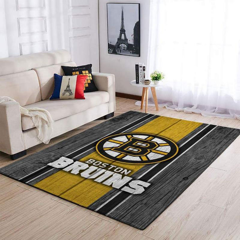 Boston Bruins Rug NHL Area Rug Living Room Rug Indoor Indoor Rug Rectangle Carpet