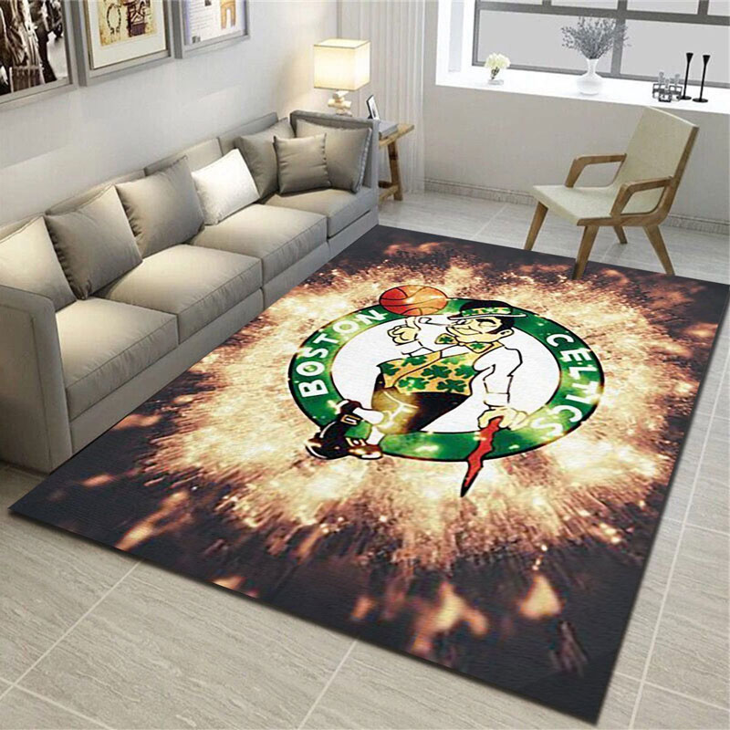 Boston Celtics Rug NBA Area Rug Living Room Rug Indoor Indoor Rugs Rectangle Carpet