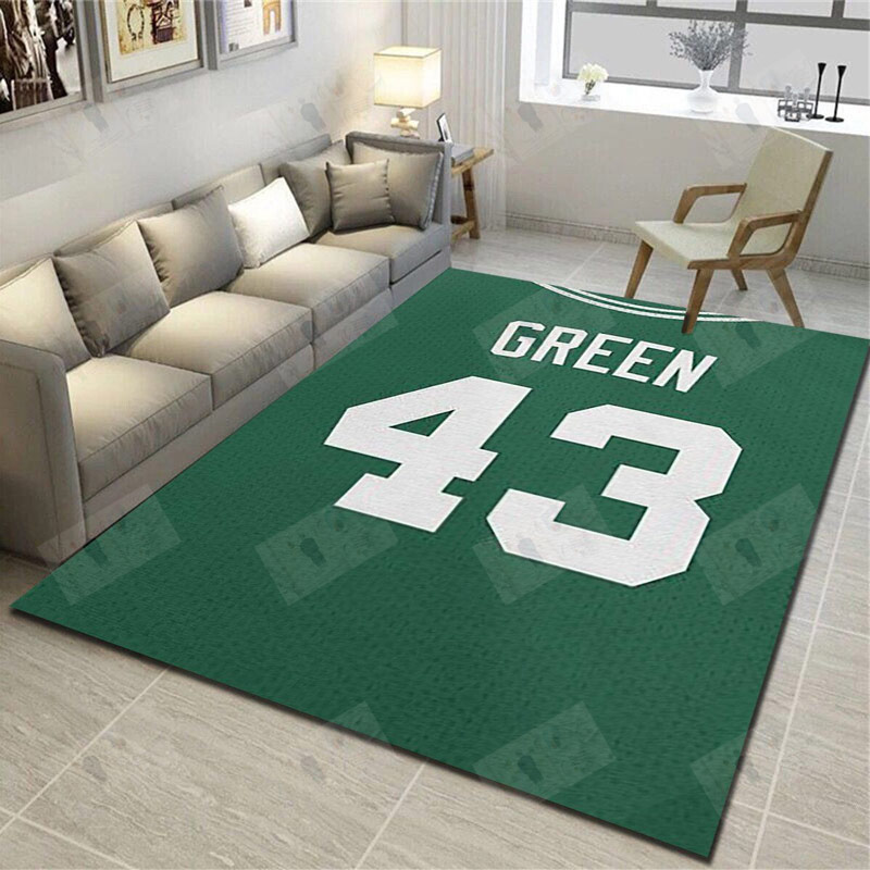 Boston Celtics Area Rug NBA Area Rug Bedroom Area Rug Indoor Indoor Rug Rectangle Carpet