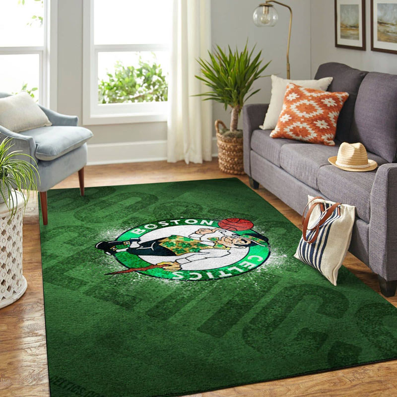 Boston Celtics Rug NBA Area Rug Living Room Area Rug Indoor Rugs Rectangle Carpet