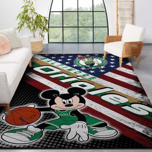 Boston Celtics Rug NBA Area Rug Bathroom Rugs Indoor Rug Rectangle Carpet