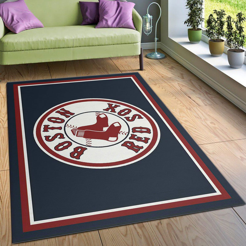 Boston Red Sox Rug MLB Area Rug Living Room Area Rug Indoor Indoor Rug Rectangle Carpet