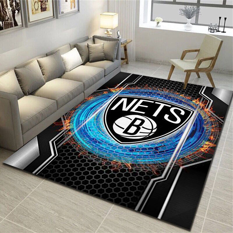 Brooklyn Nets Rug NBA Area Rug Bedroom Rug Indoor Rugs Rectangle Carpet