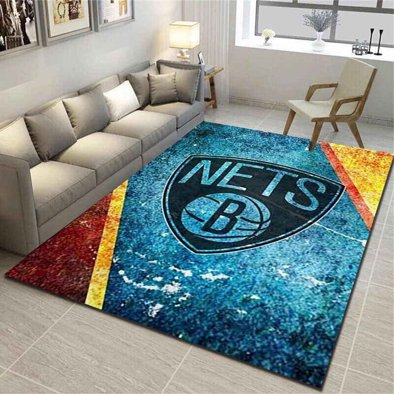 Brooklyn Nets Area Rug NBA Area Rug Bedroom Area Rug Indoor Rug Rectangle Carpet