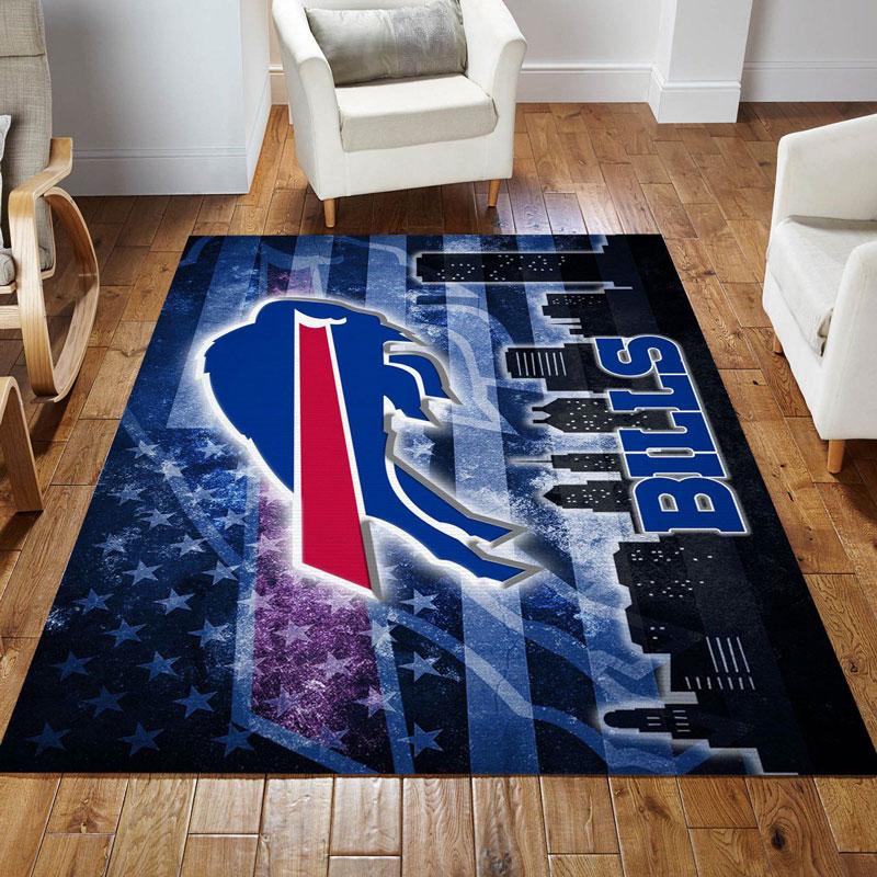Buffalo Bills Area Rug NFL Area Rug Living Room Area Rug Indoor Indoor Rugs Rectangle Carpet