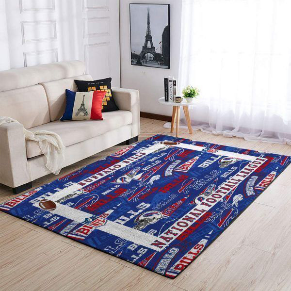 Buffalo Bills Area Rug NFL Area Rug Bathroom Rug Indoor Indoor Rug Rectangle Carpet