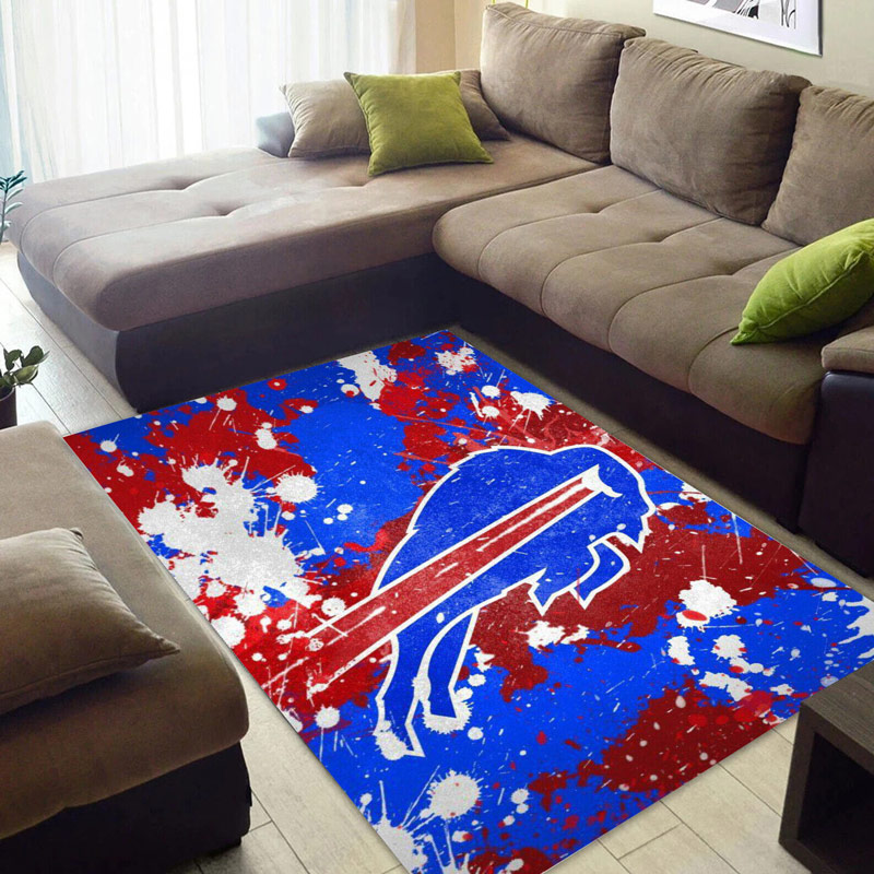Buffalo Bills Rug NFL Area Rug Living Room Area Rug Indoor Rugs Rectangle Carpet