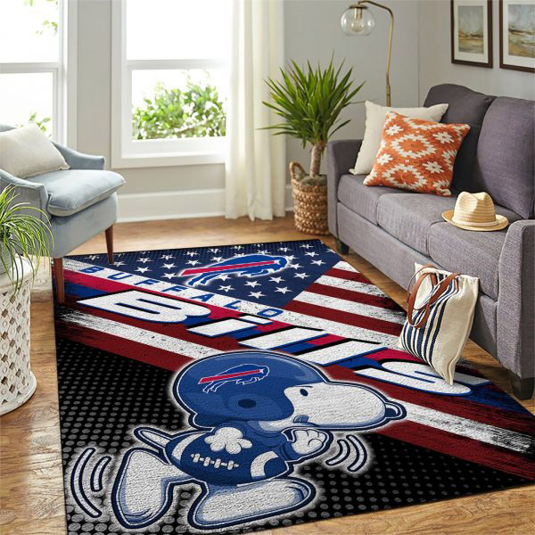Buffalo Bills Area Rug NFL Area Rug Bedroom Area Rug Indoor Indoor Rugs Rectangle Carpet