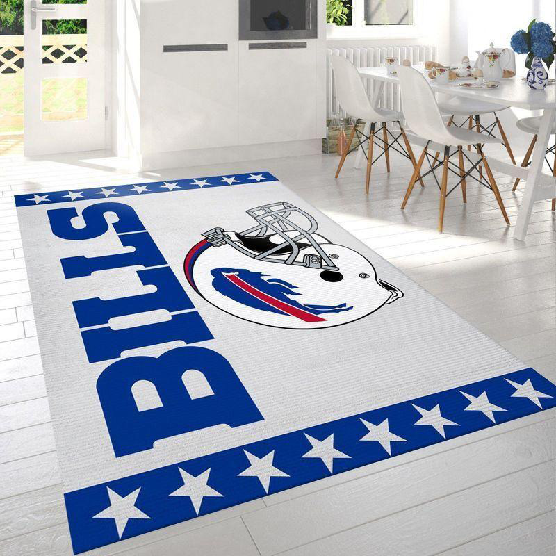 Buffalo Bills Area Rug NFL Area Rug Living Room Area Rug Indoor Rug Rectangle Carpet