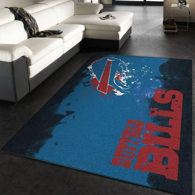 Buffalo Bills Area Rug NFL Area Rug Living Room Area Rug Indoor Rugs Rectangle Carpet