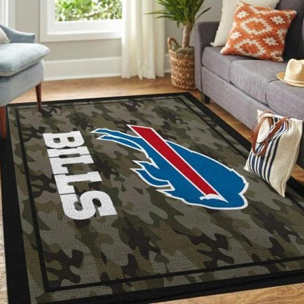 Buffalo Bills Rug NFL Area Rug Dining Room Rug Indoor Indoor Rugs Rectangle Carpet