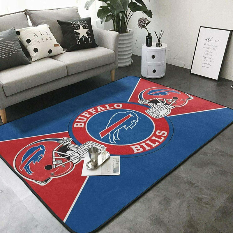 Buffalo Bills Rug NFL Area Rug Bedroom Rug Indoor Indoor Rugs Rectangle Carpet