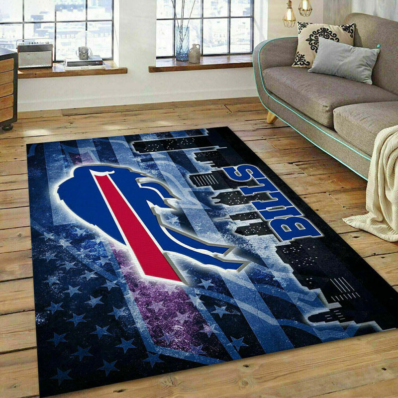 Buffalo Bills Rug NFL Area Rug Bedroom Area Rug Indoor Indoor Rug Rectangle Carpet