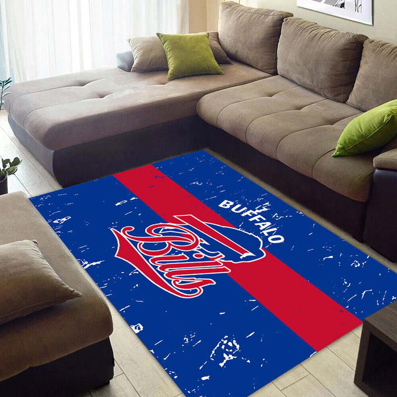 Buffalo Bills Area Rug NFL Area Rug Living Room Area Rug Indoor Indoor Rugs Rectangle Carpet