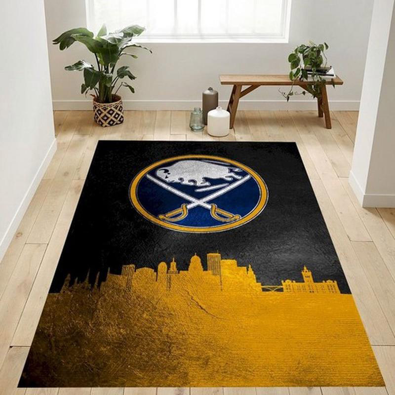 Buffalo Sabres Area Rug NHL Area Rug Dining Room Rugs Indoor Rug Rectangle Carpet