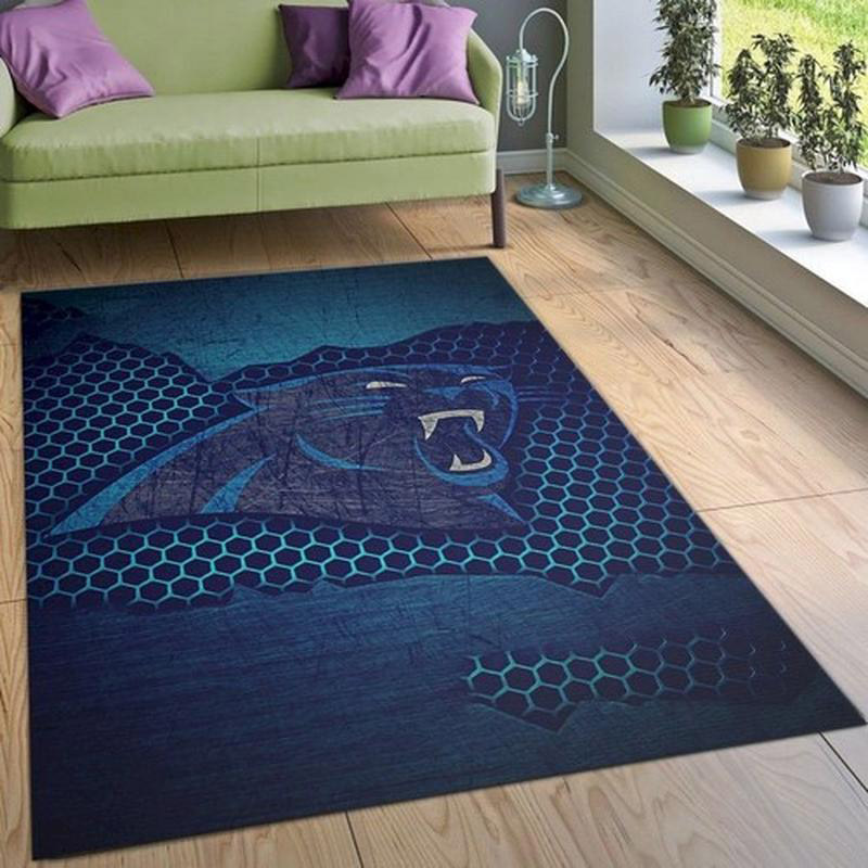 Carolina Panthers Area Rug NFL Area Rug Dining Room Rug Indoor Indoor Rug Rectangle Carpet