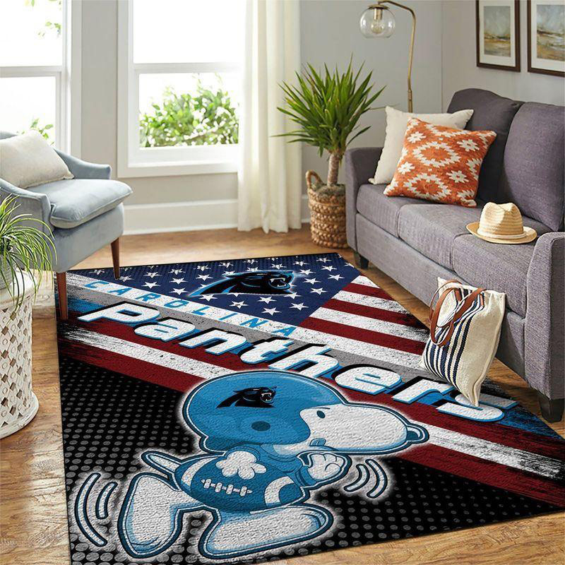 Carolina Panthers Area Rug NFL Area Rug Bedroom Rug Indoor Indoor Rugs Rectangle Carpet