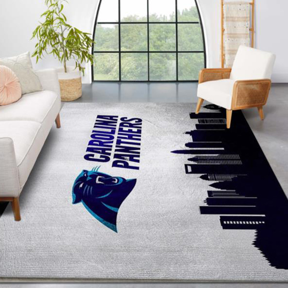 Carolina Panthers Rug NFL Area Rug Dining Room Rug Indoor Indoor Rug Rectangle Carpet