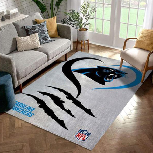 Carolina Panthers Area Rug NFL Area Rug Bedroom Rug Indoor Rugs Rectangle Carpet