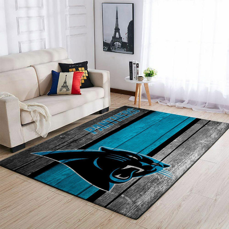 Carolina Panthers Area Rug NFL Area Rug Living Room Area Rug Indoor Rugs Rectangle Carpet