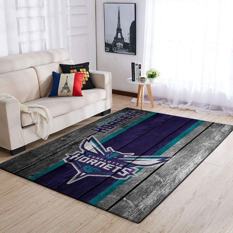 Charlotte Hornets Area Rug NBA Area Rug Kitchen Rug Indoor Rug Rectangle Carpet