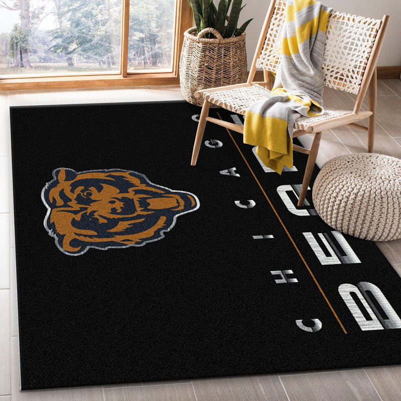 Chicago Bears Area Rug NFL Area Rug Bedroom Area Rug Indoor Indoor Rug Rectangle Carpet