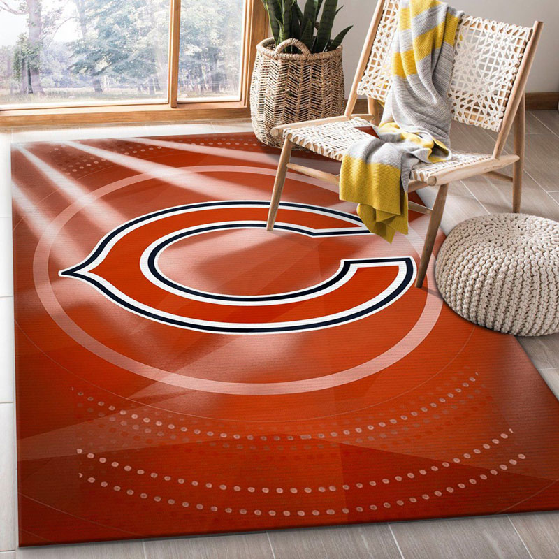 Chicago Bears Rug NFL Area Rug Bedroom Rug Indoor Rug Rectangle Carpet