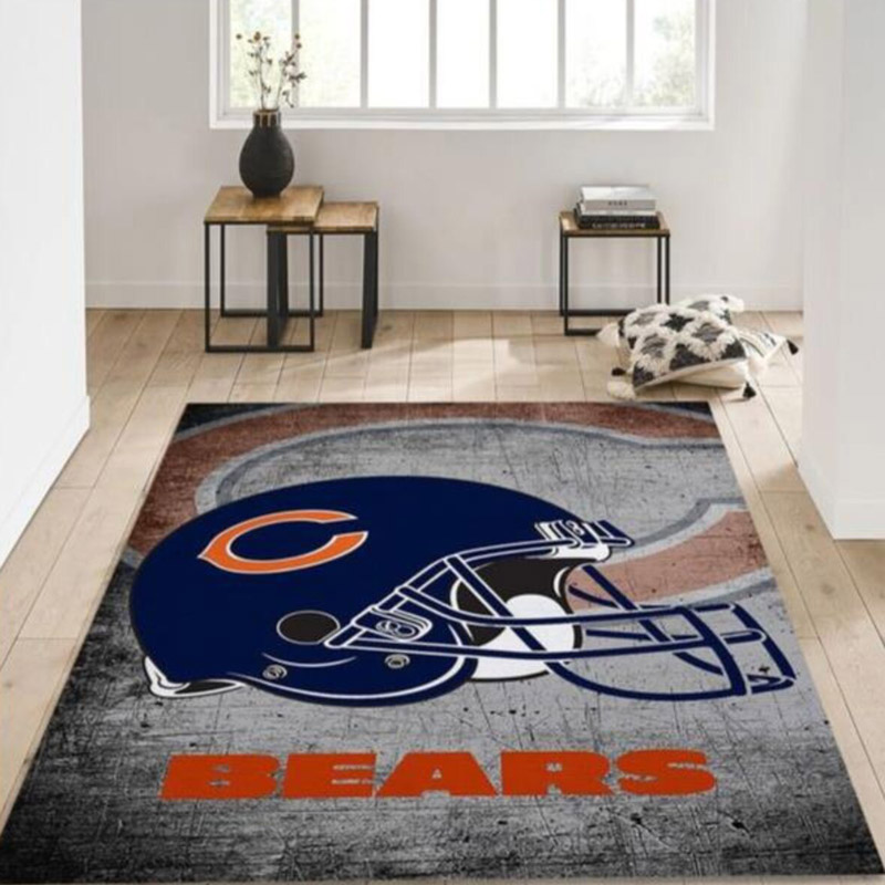 Chicago Bears Rug NFL Area Rug Living Room Rug Indoor Indoor Rugs Rectangle Carpet
