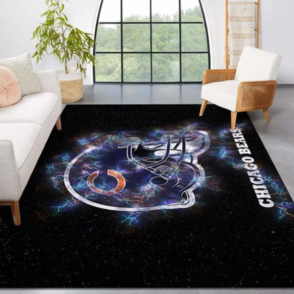 Chicago Bears Area Rug NFL Area Rug Dining Room Rug Indoor Rugs Rectangle Carpet