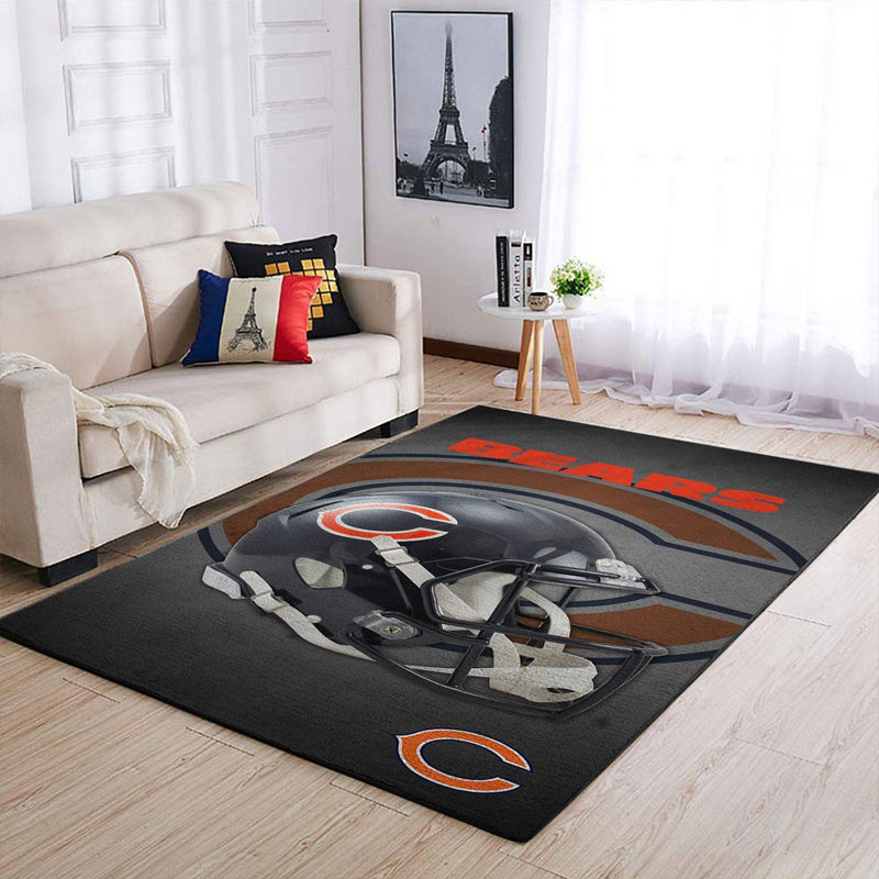 Chicago Bears Area Rug NFL Area Rug Living Room Area Rug Indoor Indoor Rug Rectangle Carpet