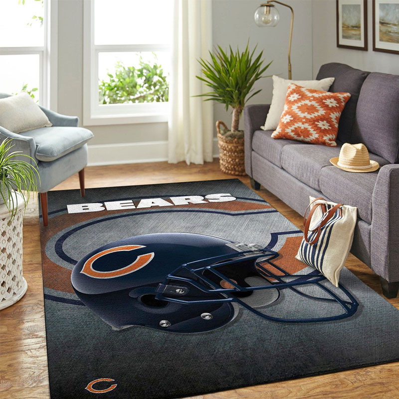 Chicago Bears Area Rug NFL Area Rug Bedroom Area Rug Indoor Indoor Rug Rectangle Carpet