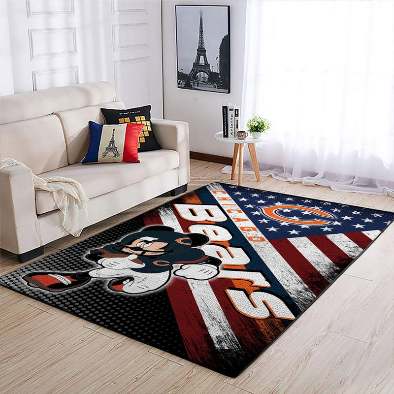 Chicago Bears Area Rug NFL Area Rug Bedroom Area Rug Indoor Indoor Rugs Rectangle Carpet