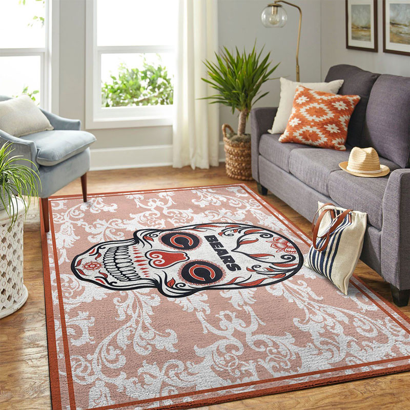 Chicago Bears Area Rug NFL Area Rug Living Room Area Rug Indoor Rug Rectangle Carpet